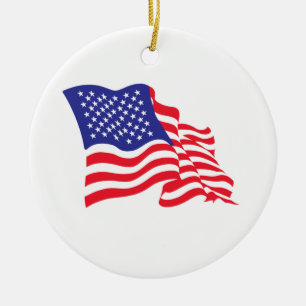 US/amerikanische Flagge Keramik Ornament