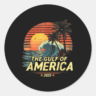 US-amerikanische Flagge - Mexiko Runder Aufkleber