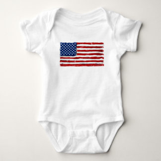 US-amerikanische Flagge Militärbaby-Shirt ein Stüc Baby Strampler