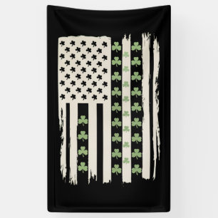 US-amerikanische Flagge mit Shamrocks für St. Patr Banner
