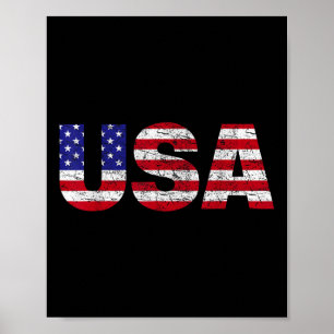US-amerikanische Flagge - Nationale Patriotische U Poster