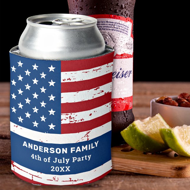 US-amerikanische Flagge Personalisiert 4. Juli Par Dosenkühler (Von Creator hochgeladen)