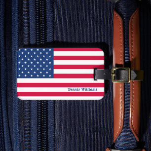 US/amerikanische Flagge Personalisiertes Patriot Gepäckanhänger
