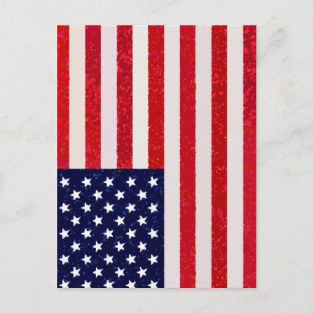 US-amerikanische Flagge Postkarte (Vorderseite)