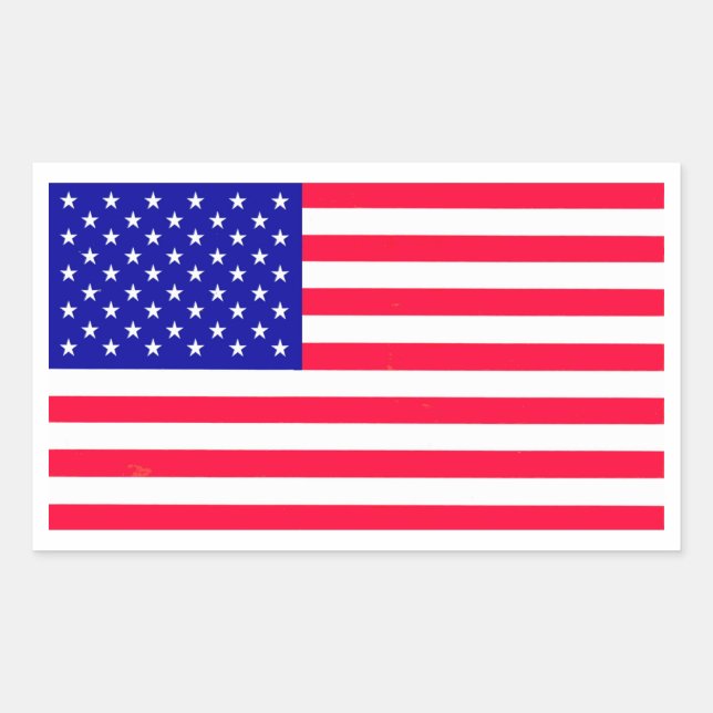 US-amerikanische Flagge Rectrangular Stickers (Vorderseite)