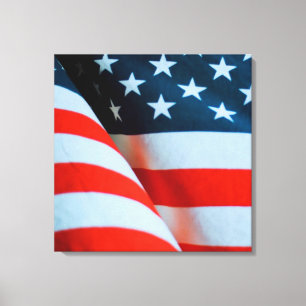 US-amerikanische Flagge Rot Weiß und Blau Leinwanddruck