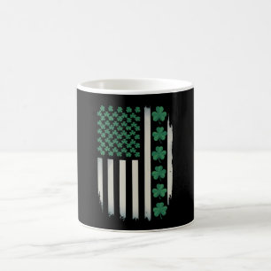 US-amerikanische Flagge Shamrocks St Patricks Day Kaffeetasse