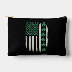 US-amerikanische Flagge Shamrocks St Patricks Day  Zubehörtasche