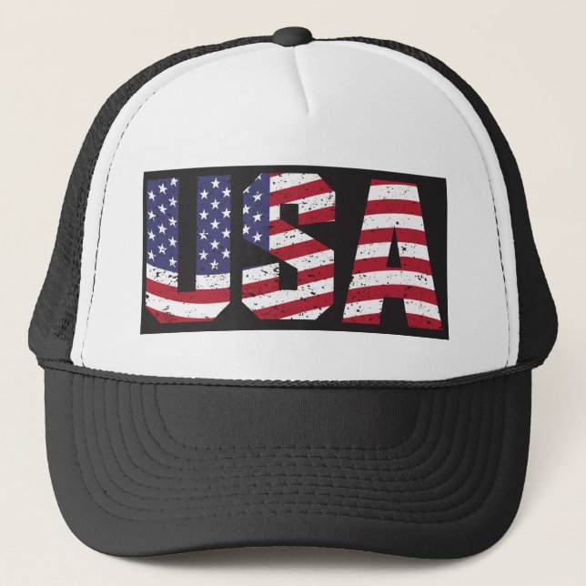 US-amerikanische Flagge Truckerkappe (Vorderseite)