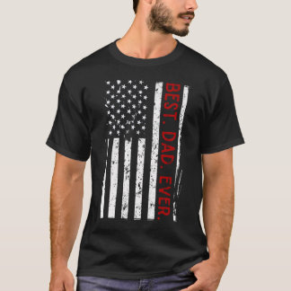 US-amerikanische Flagge Vater Best Dad im Distress T-Shirt