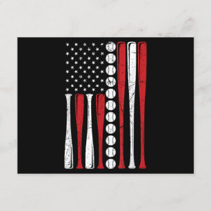 US-amerikanische Flagge Vintag Baseball Flag 4. Ju Begleitkarte