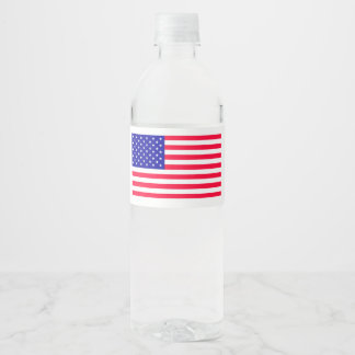 US-amerikanische Flagge Wasserflaschen Labels