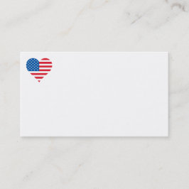 US-amerikanische Flaggen-Herz-Visitenkarten Visitenkarte