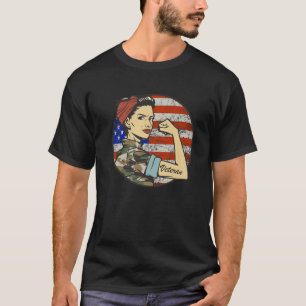 US-amerikanische Flaggenarmee Veteran Strong Women T-Shirt