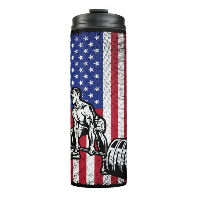 US-amerikanische Flaggengewichtung Thermosbecher (Vorderseite)