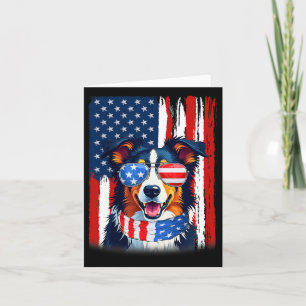 US-amerikanische Flaggengrenzenlose Collie Dog 4. Karte