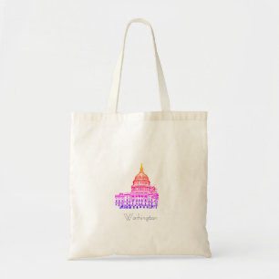 US-amerikanische Hauptstadt Sketch Tote Bag Tragetasche