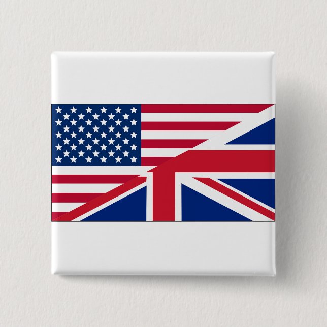 US-amerikanische und britische Schaltfläche mit zw Button (Vorderseite)