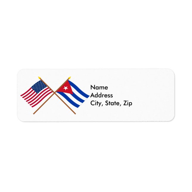 US-amerikanische und kubanische Grenzflaggen (Vorne)