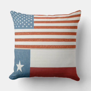 US-amerikanische und texanische Flagge USA Rot Wei Kissen