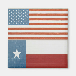 US-amerikanische und texanische Flagge USA Rot Wei Magnet