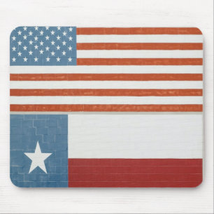 US-amerikanische und texanische Flagge USA Rot Wei Mousepad