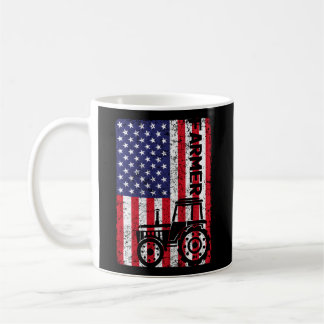 US-amerikanischer Flag Farm Tractor Bauer Farm Kaffeetasse