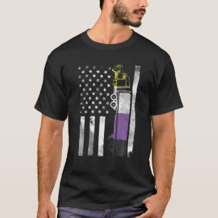 US-amerikanischer Flag Truck Nonbinary Enby NB Pri T-Shirt