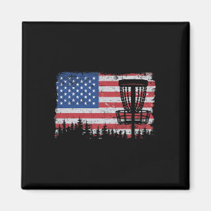 Us-amerikanischer Flagge Disc Golf Korb Frisbee Vi Magnet