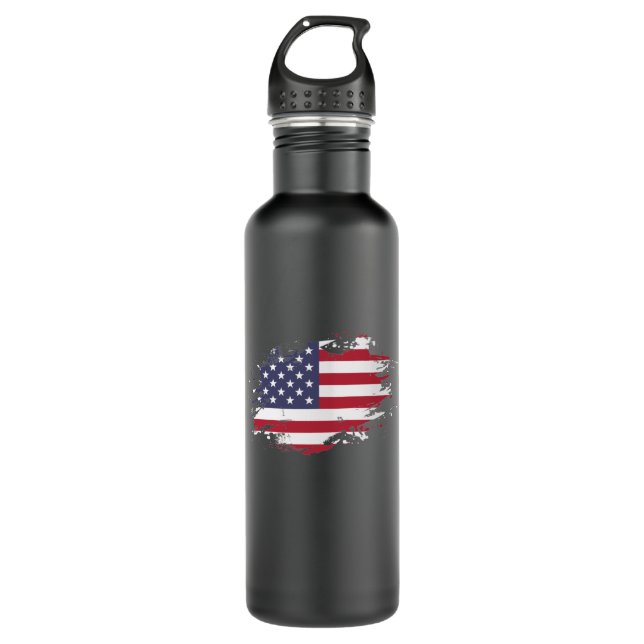 US-Amerikanischer Flagge Edelstahlflasche (Vorderseite)