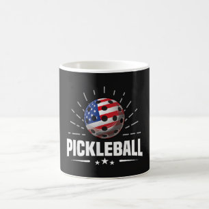 US-amerikanischer Flagge-Pickleball-Spieler Kaffeetasse