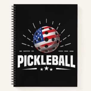 US-amerikanischer Flagge-Pickleball-Spieler Notizbuch
