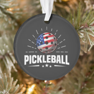 US-amerikanischer Flagge Pickleball-Spieler Ornament