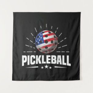 US-amerikanischer Flagge-Pickleball-Spieler Wandteppich