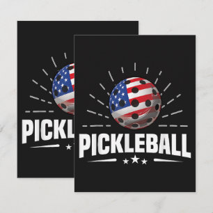 US-amerikanischer-Flaggen-Pickleball-Spieler Dankeskarte