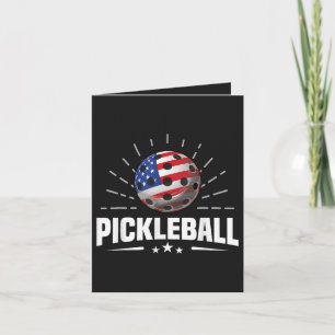 US-amerikanischer Flaggen-Pickleballspieler Feiertagskarte