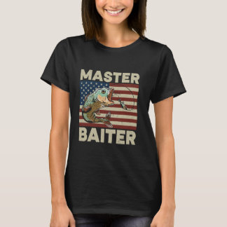 US-amerikanischer Flaggenmakler, der Vater und T-Shirt