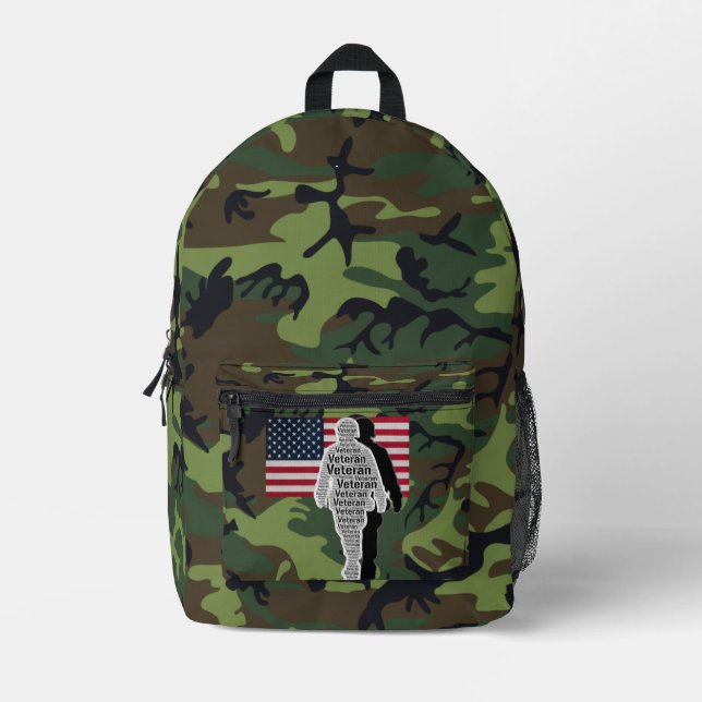 US-amerikanischer Soldat-Rucksack Bedruckter Rucksack (Vorderseite)