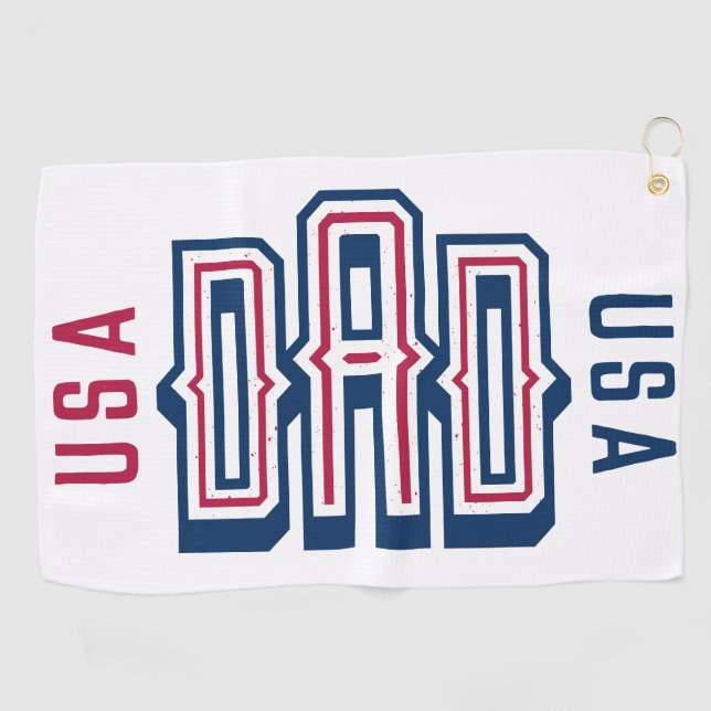 US-amerikanischer VATER RED White Blue Formal Golfhandtuch (Horizontal)