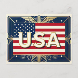 US-amerikanisches Art Deco-Erbe Postkarte