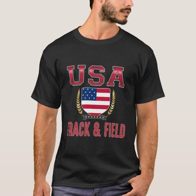 US-amerikanisches Gleisfeld T-Shirt (Vorderseite)