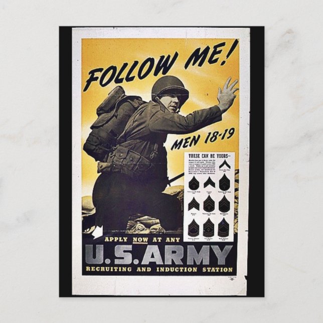 US-Armee Postkarte (Vorderseite)