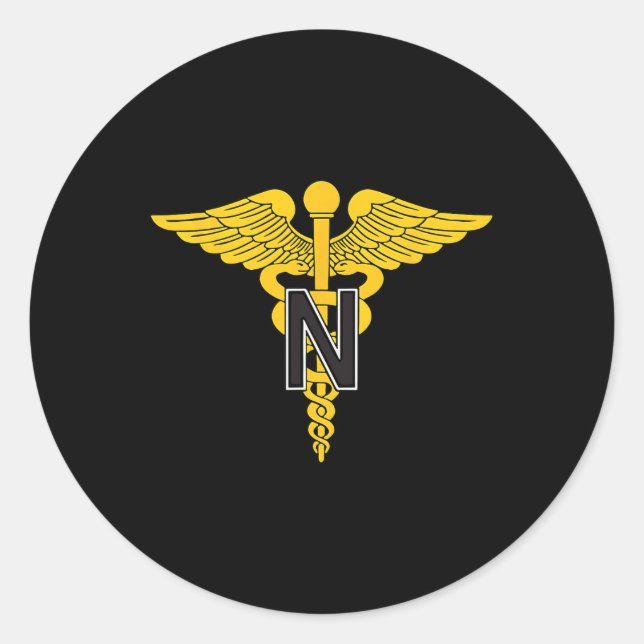 US Army Nurse Corps Runder Aufkleber (Vorderseite)