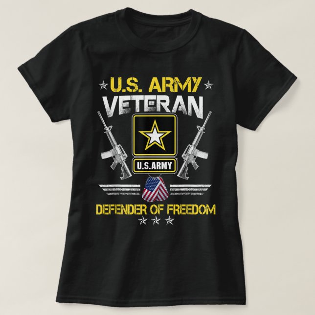 US Army Proud Army Veteran Vet Shirt US Military (Design vorne)