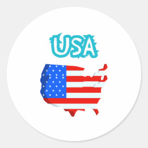 US-Aufkleber Runder Aufkleber