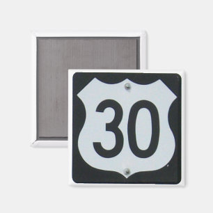 US-Autobahn 30 Unterschrift Magnet