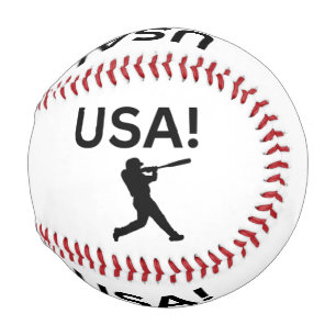 US-Baseballspieler mit Punkt als Kugel Baseball