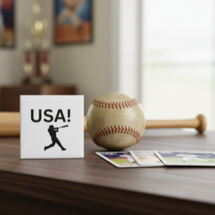 US-Baseballspieler mit Punkt als Kugel Magnet