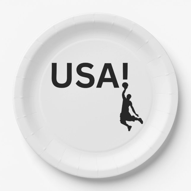US Basketballspieler Pappteller (Vorderseite)
