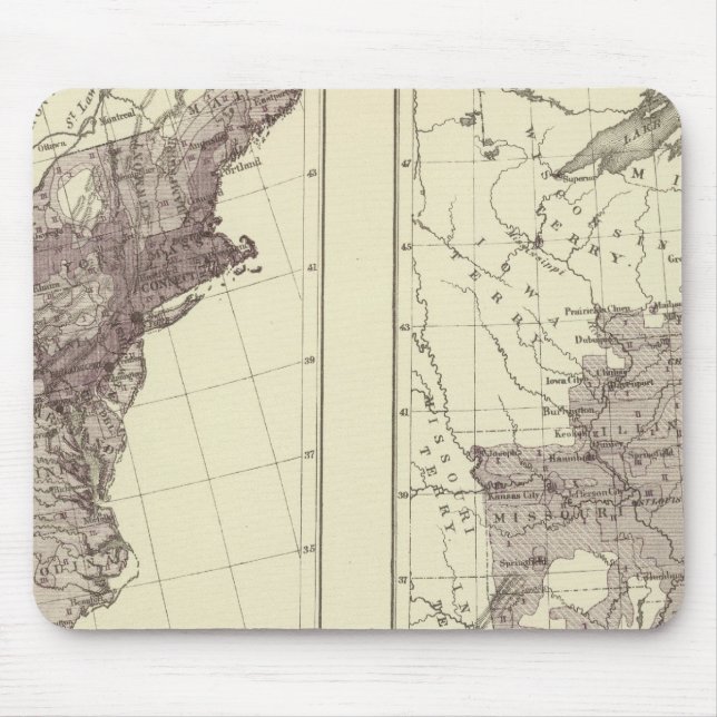 US-Bevölkerung 1830-1840 Mousepad (Vorne)